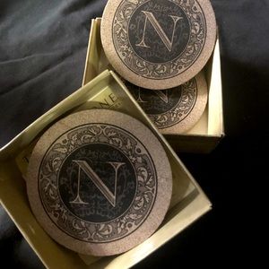 Stone coasters (letter N)